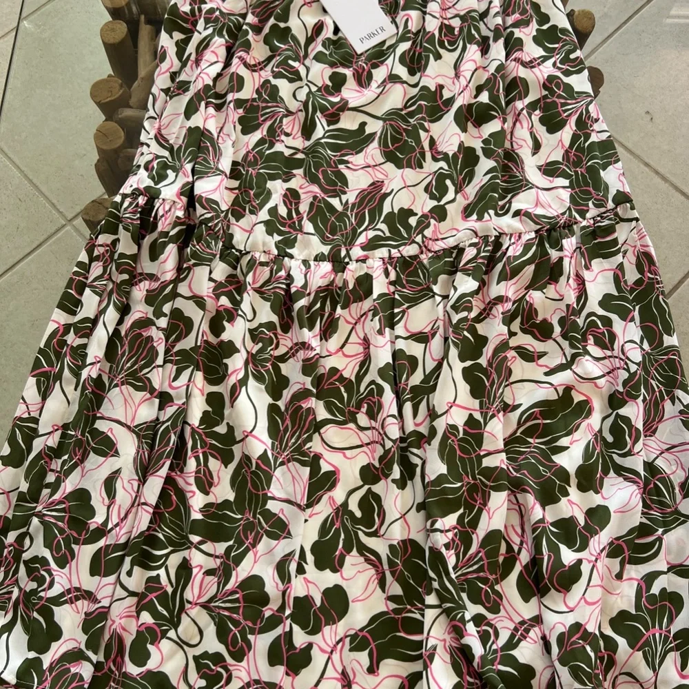PARKER Floral Egret Tiered Midi Skirt - Picture 11 of 11